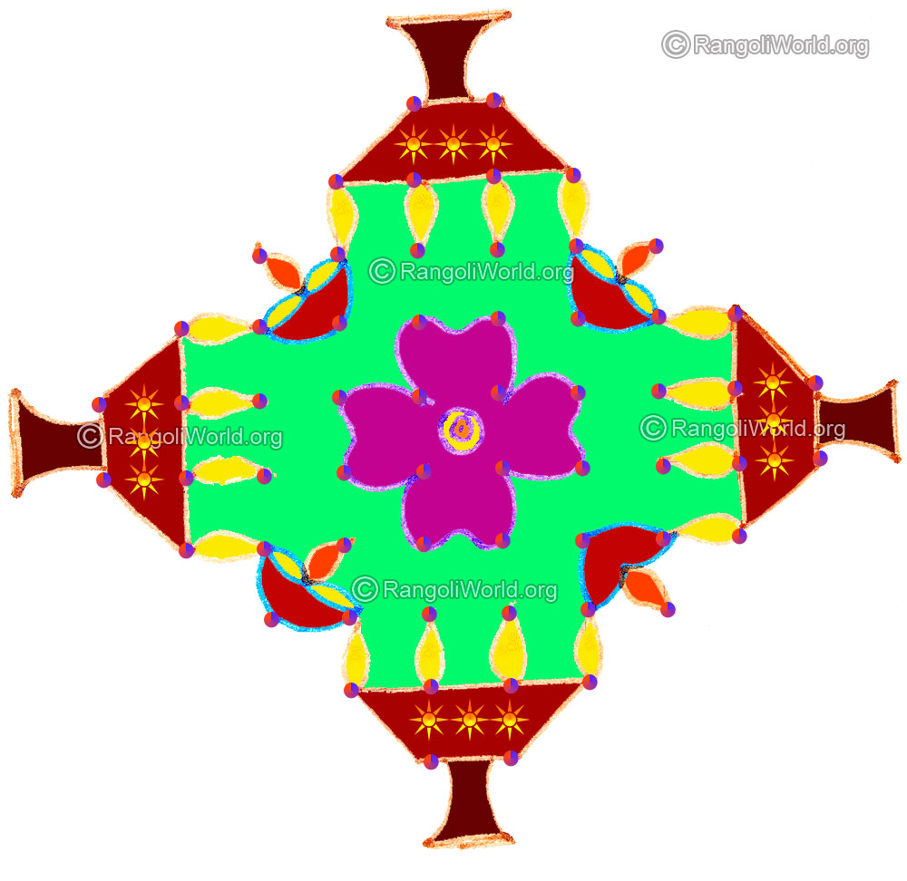 Kuthu Vilakku kolam april24 2015