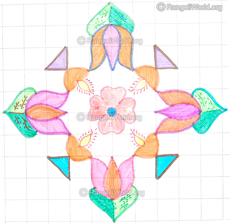 Lotus deepam kolam may8 2015