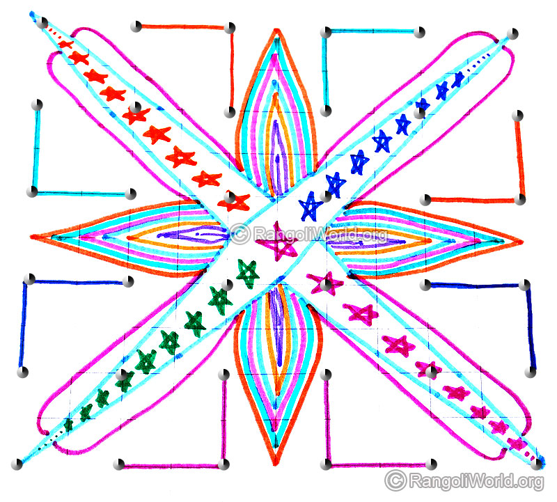 Pooja kolam april24 2015 with dots