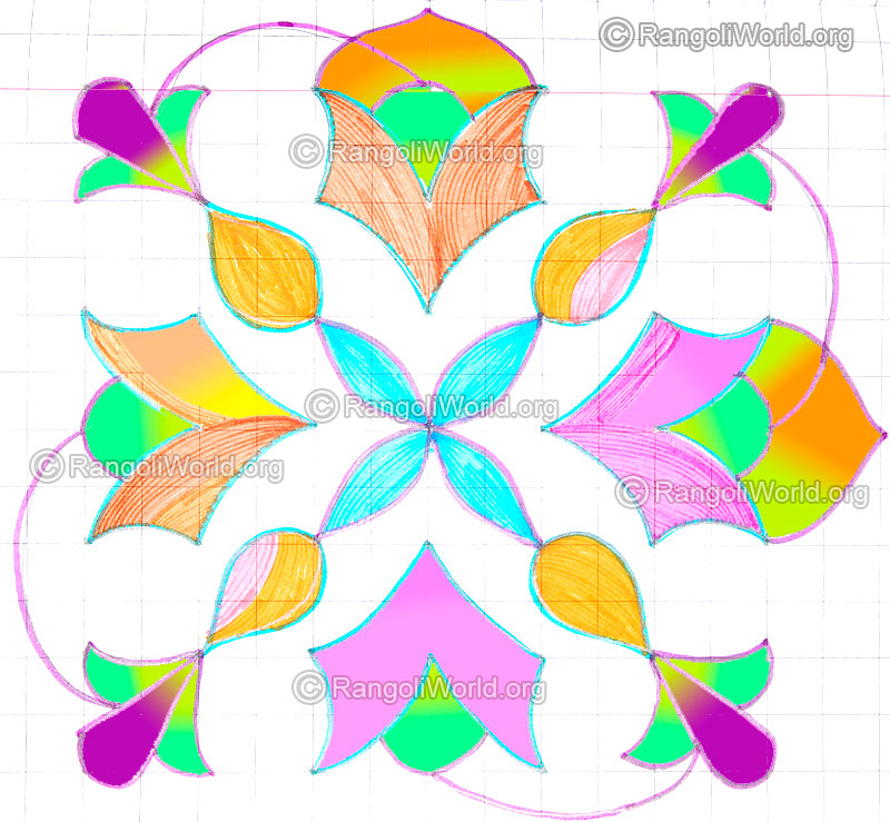 Simple flower kolam may8 2015