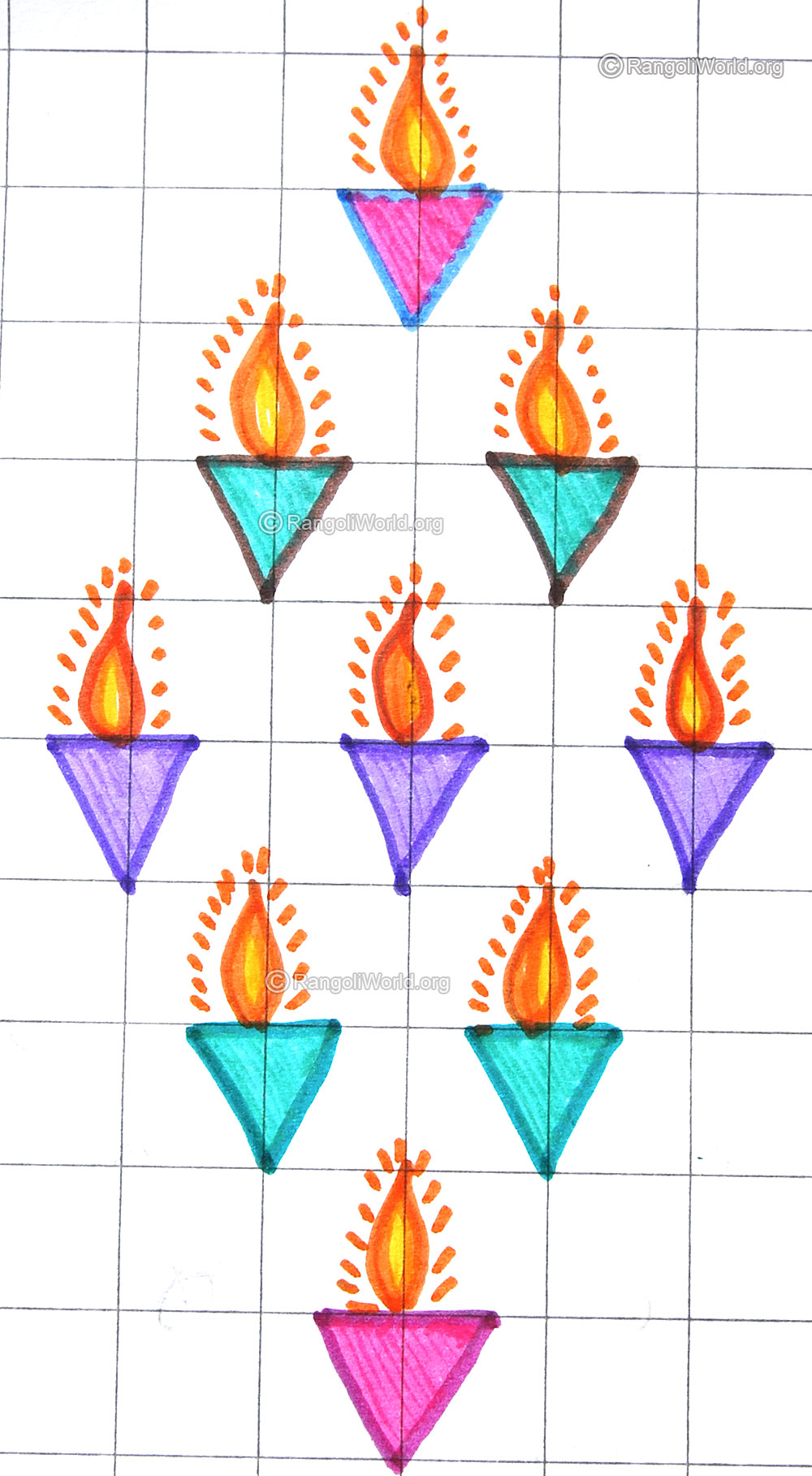 Simple vilaku kolam april24 2015