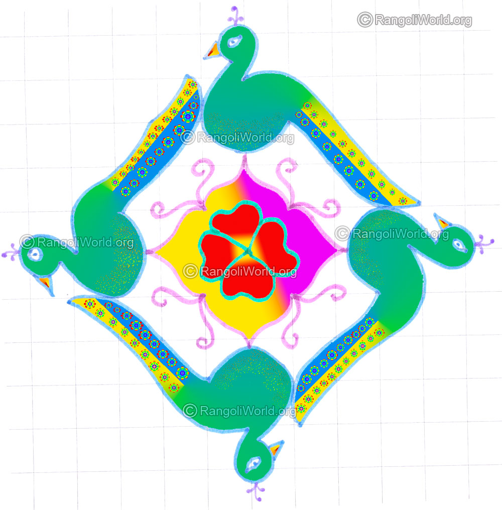 Small peacock kolam may8 2015