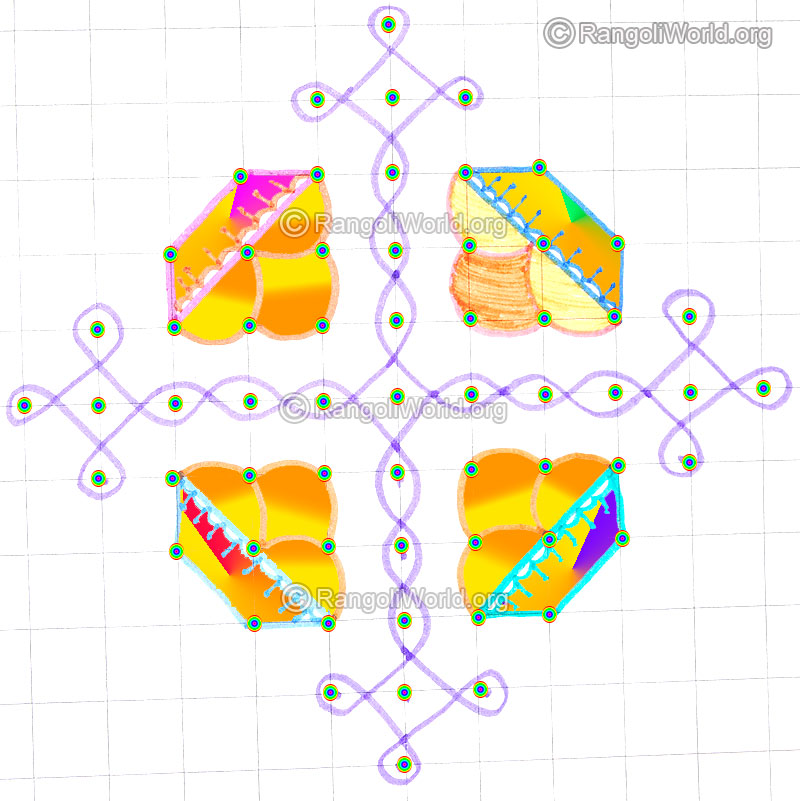 Sweets pinnal sikku kolam may8 2015 with dots
