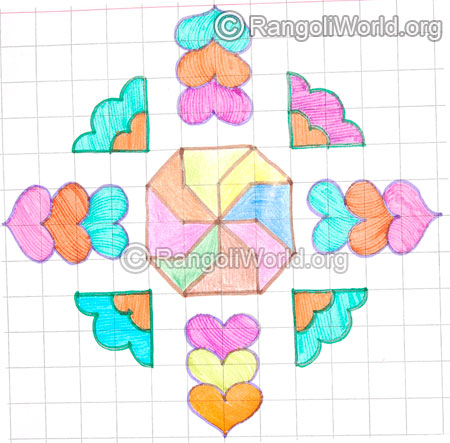 Easy heart shape kolam may8 2015