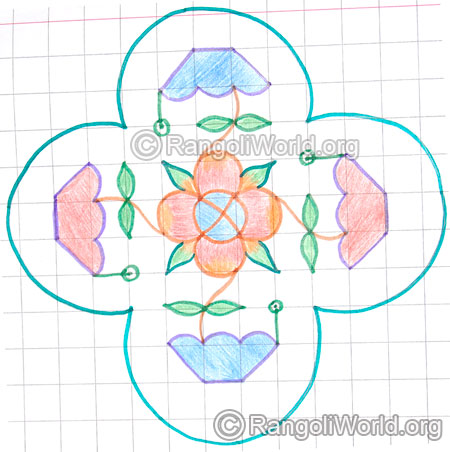 Flower plant kolam may8 2015