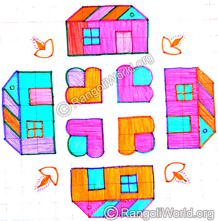 Home with agal vilakku kolam 2015
