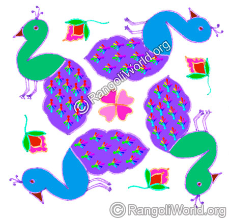 Peacock kolam april24 2015