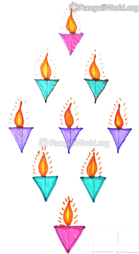 Simple vilaku kolam april24 2015