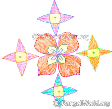 Small flower pooja kolam may8 2015