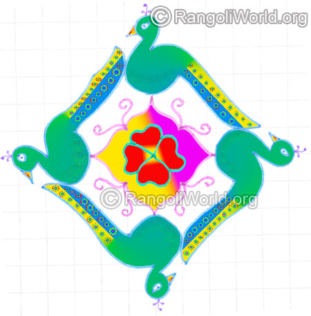 Small peacock kolam may8 2015