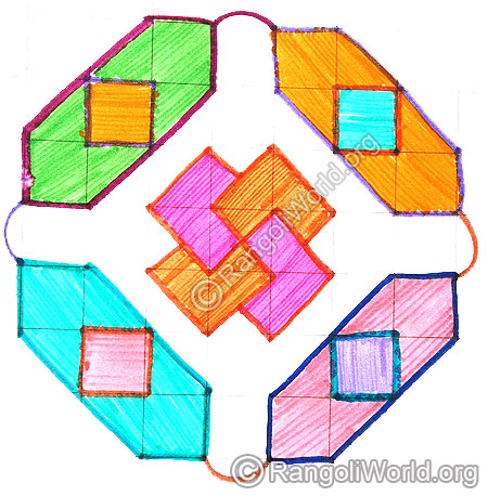 Swastik diamond kolam april24 2015