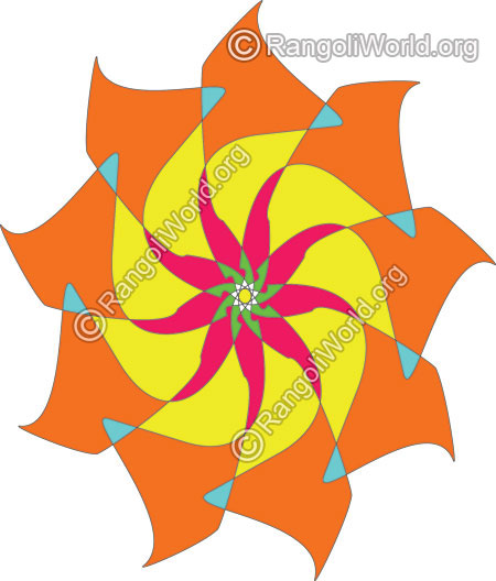 Daily rangoli for sun pooja