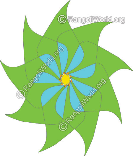 Easy daily rangoli