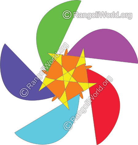 Lightning star rangoli