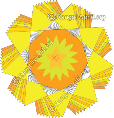 Star sun pooja rangoli jan13