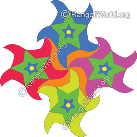 Swastik stars rangoli jan13