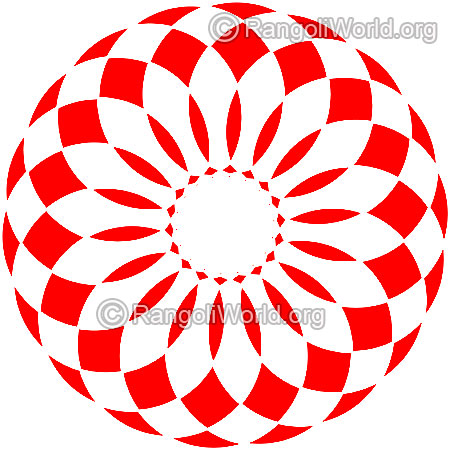 Flower freehand rangoli for home and pooja