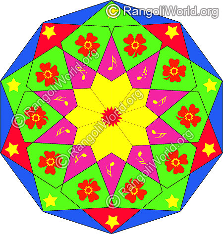 Freehand rangoli for margazhi maha utsavam