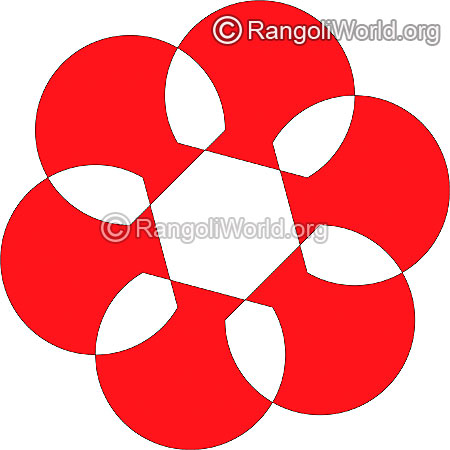 Simple flower rangoli jan2015