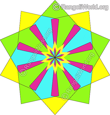 Star freehand rangoli jan