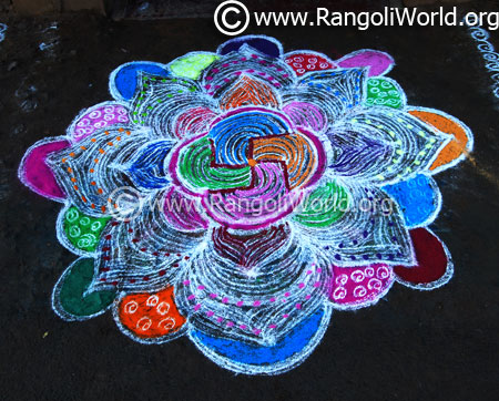 Festival freehand rangoli 2017