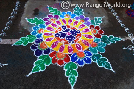 Flower rangoli 2017