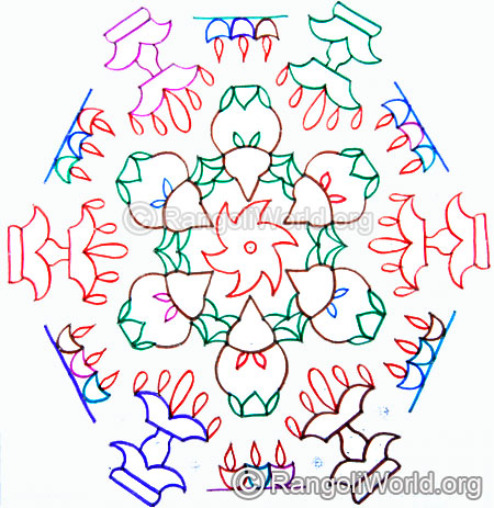 Kuthu vilakku kolam oct diwali 2014