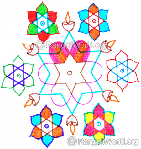 Star rangoli kolam oct 2014