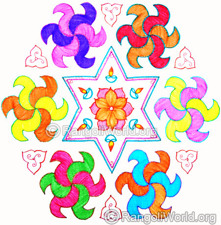 Vilakku poojai kolam Oct 2014