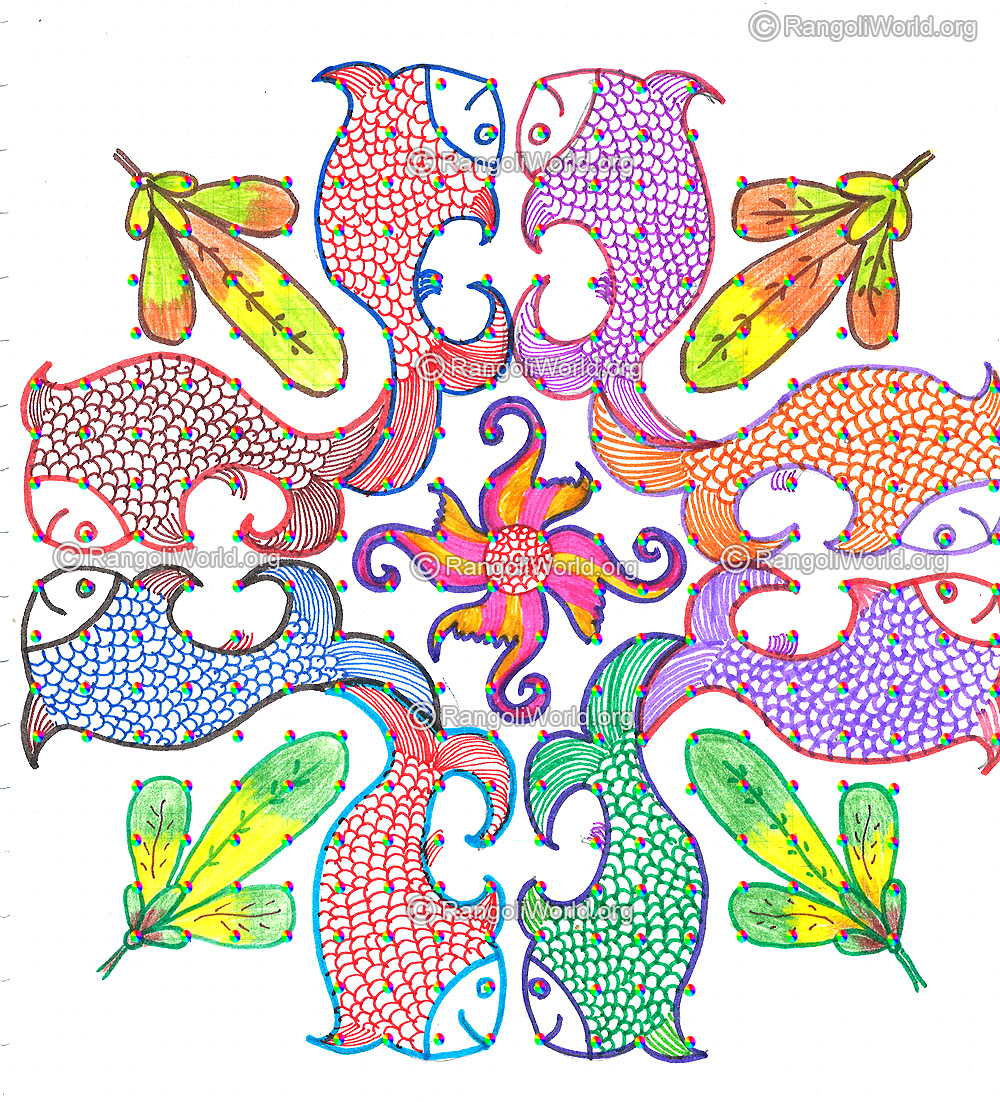 Fish kolam nov 2015 with dots