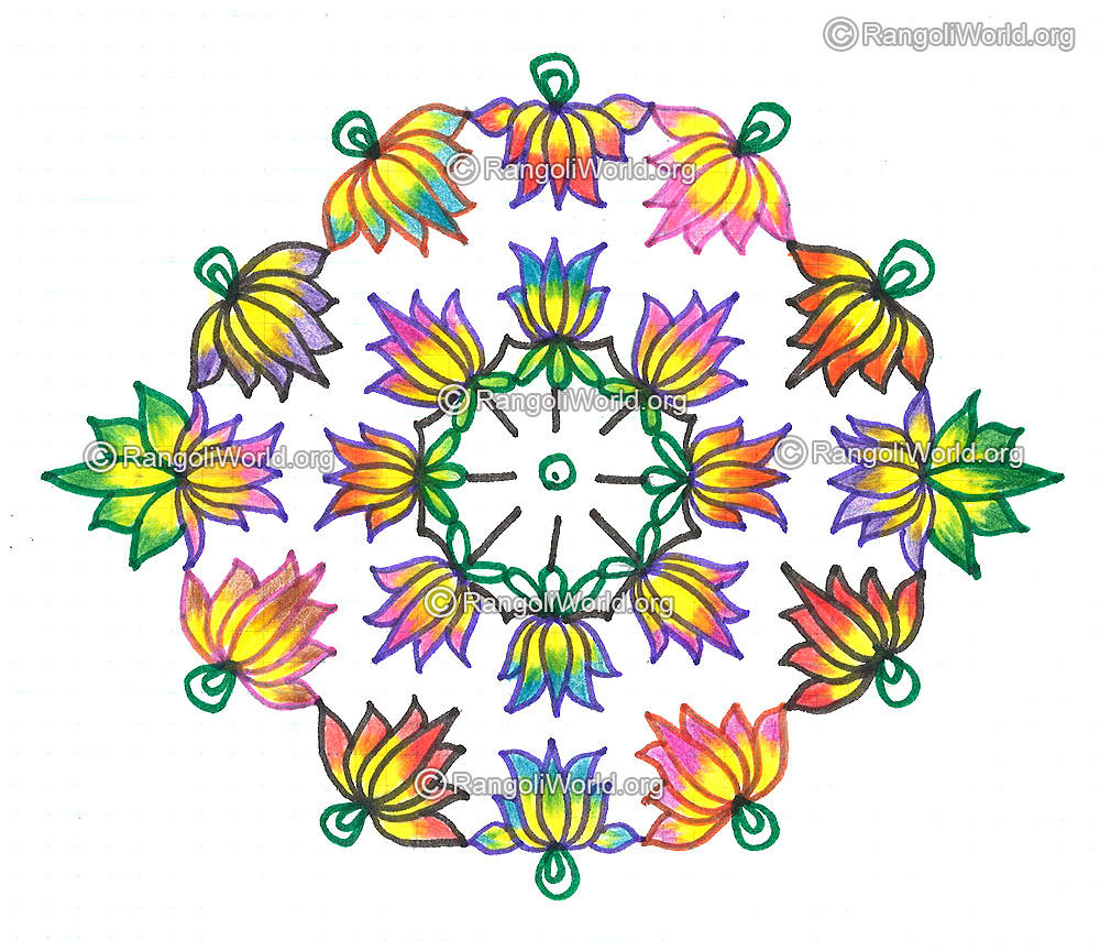 Lotus flower kolam nov 2015
