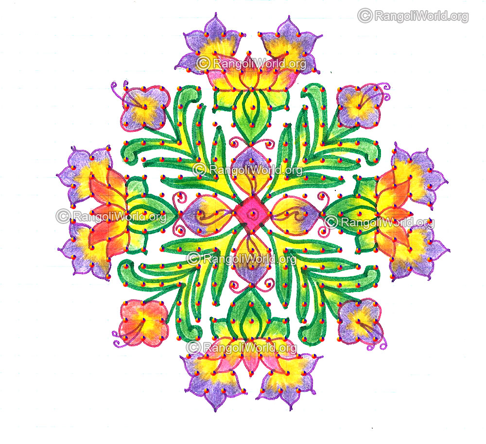 Lotus hibiscus kolam nov 2015 wit hdots