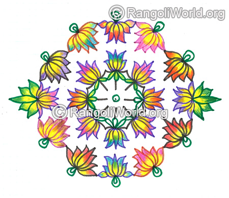 Lotus flower kolam nov 2015