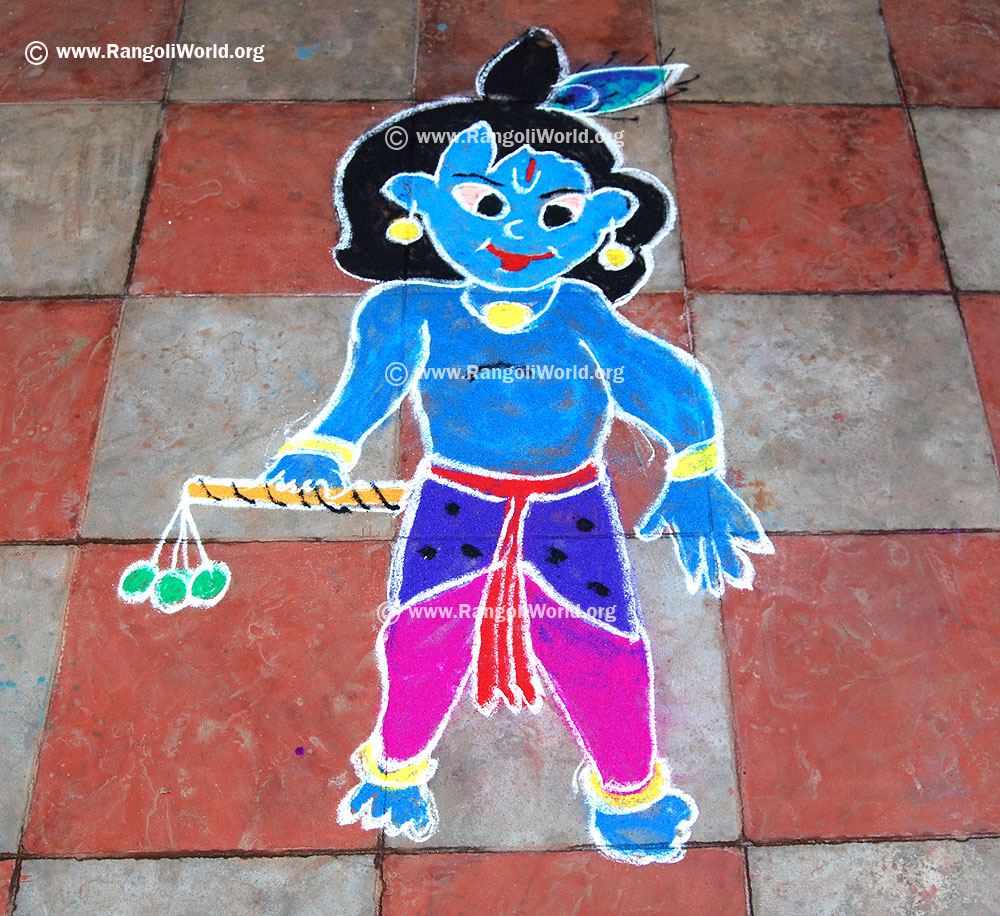 Little Krishna Rangoli