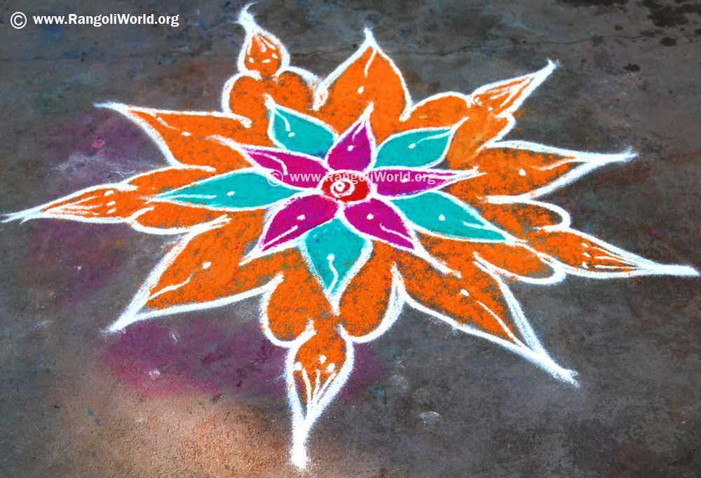 Simple Freehand Rangoli