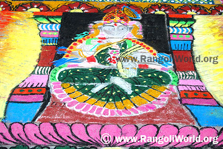 Andal Freehand Rangoli