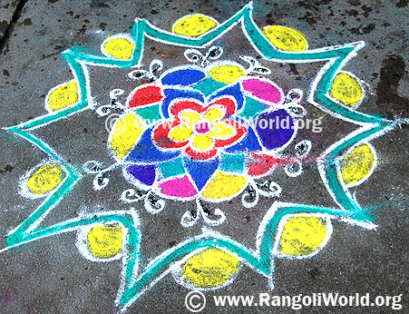 Free hand Rangoli