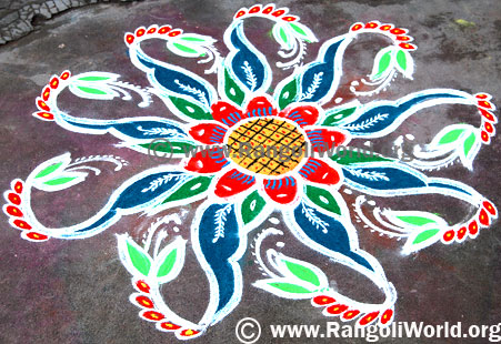 Simple freehand rangoli 1 dec13