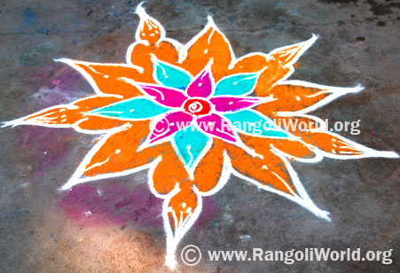 Simple freehand rangoli dec13