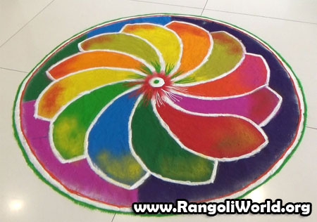 Colourful diwali rangoli 2019