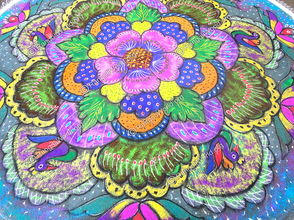 Deepam Dove Rangoli