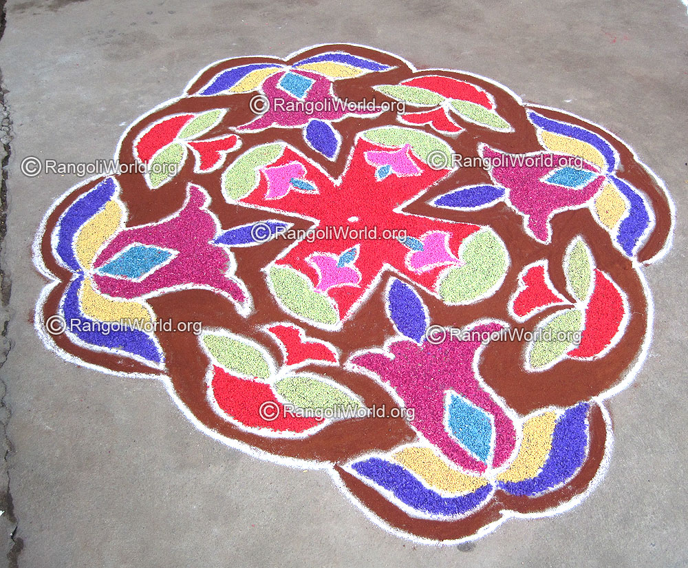 Diwali Lamp Rangoli