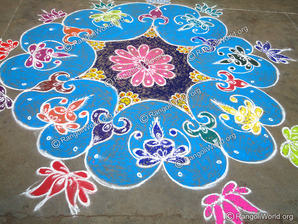 Diwali Lamp Rangoli