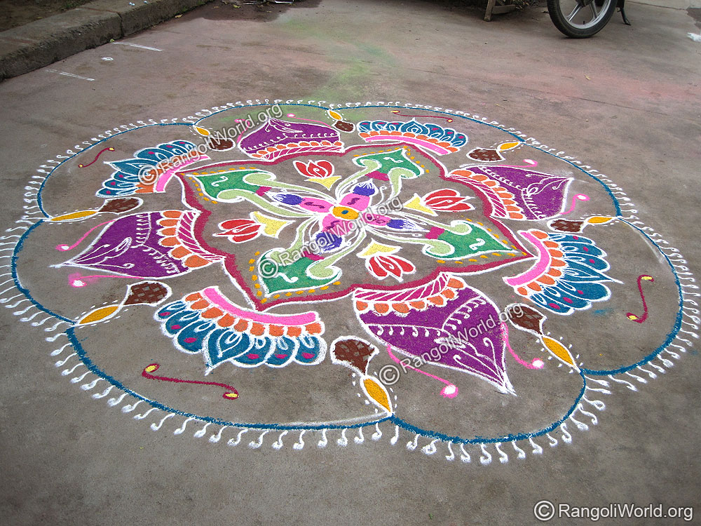 Karthigai Deepam Rangoli