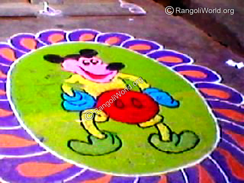 Mickymouse Rangoli