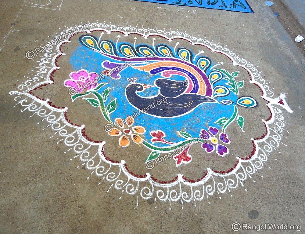 Peacock Rangoli