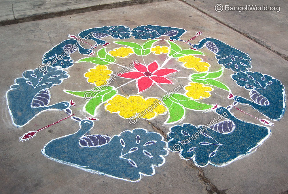 Peacock Rangoli