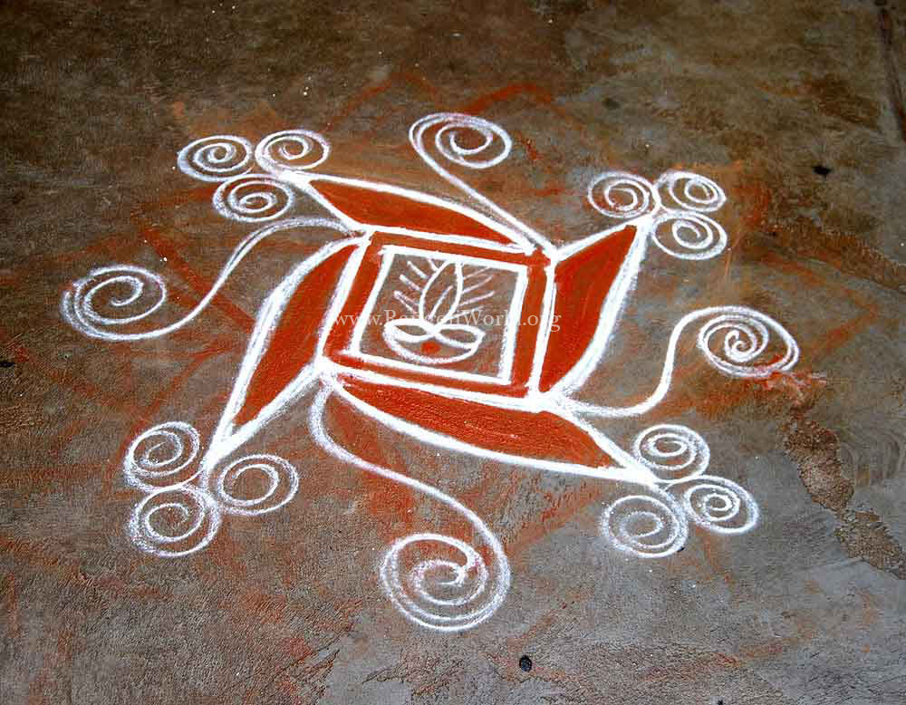 Simple Freehand Rangoli