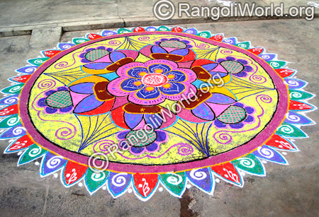 Blooming Flowers Rangoli