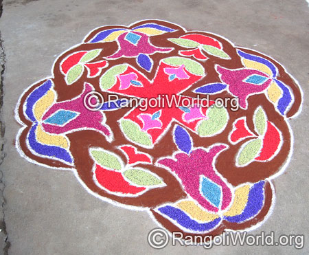 Diwali Lamp Rangoli